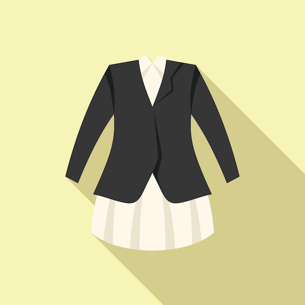 Abito icona vettore piatto Codice college Uniforme appendiabiti