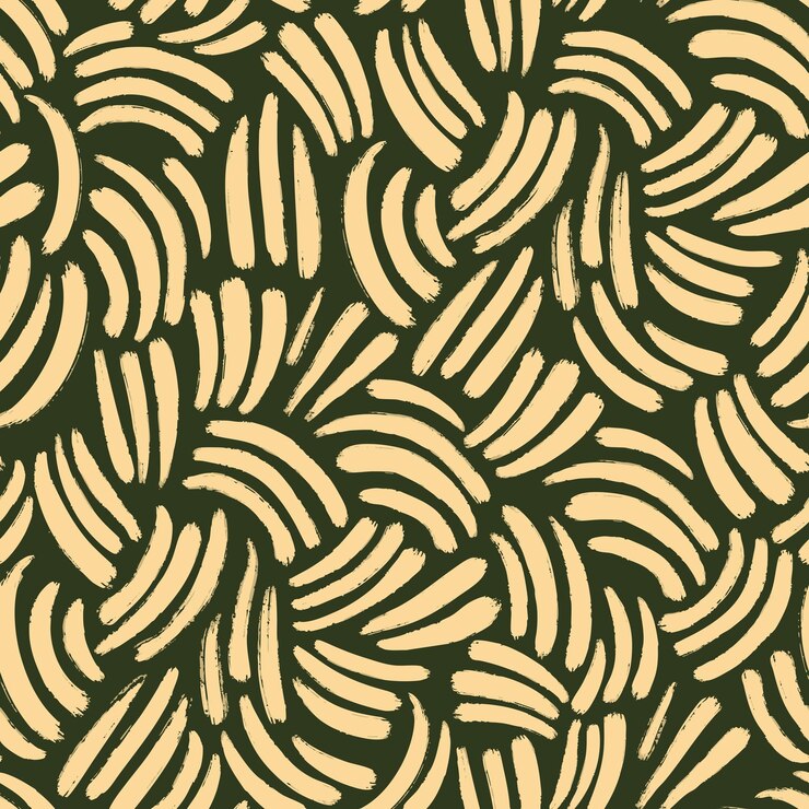 Vettore abstract banana brush stroke disegno senza cuciture