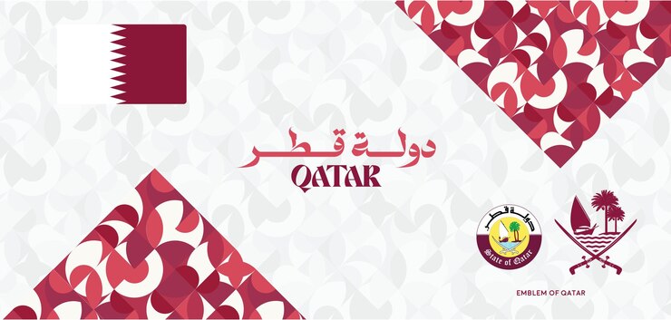 Abstract Banner di QATAR Stile di sfondo