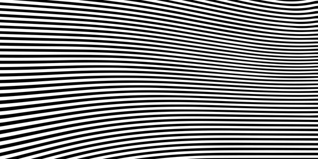 Abstract Black and White Curved Lines Pattern (modello di linee curve in bianco e nero)