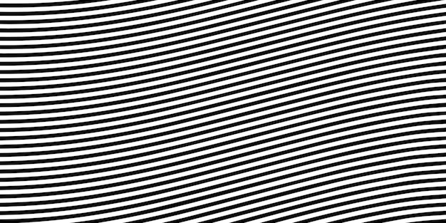 Abstract Black and White Curved Lines Pattern (modello di linee curve in bianco e nero)