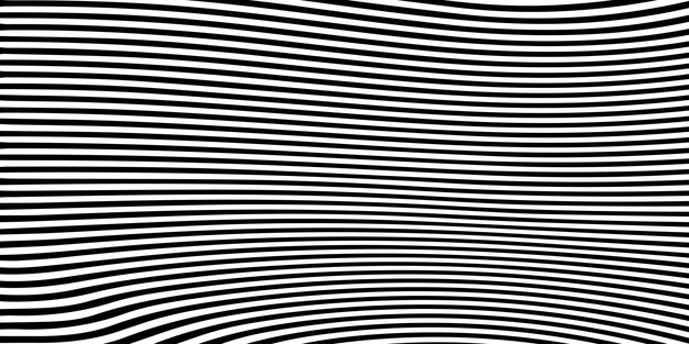 Abstract Black and White Curved Lines Pattern (modello di linee curve in bianco e nero)