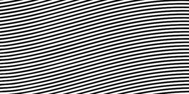 Abstract Black and White Curved Lines Pattern (modello di linee curve in bianco e nero)