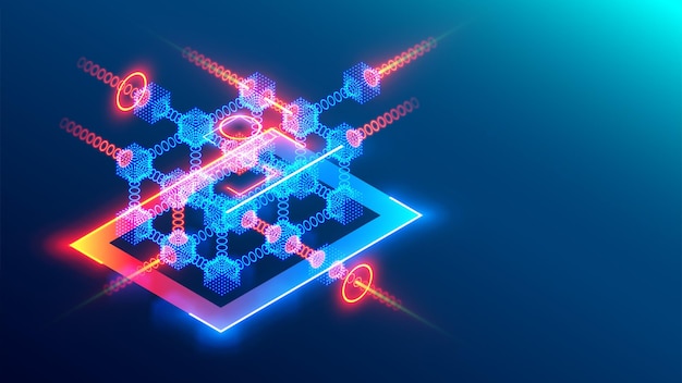 Abstract blockchain on technology futuristic background Linked blocks on tech abstract background Data storage environment Abstract blockchain technology cryptocurrency and fintech square cube