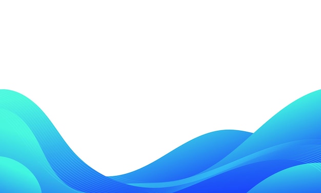 Abstract Blue Wave Background Design Template (Template di progettazione di sfondo a onde blu astratte)
