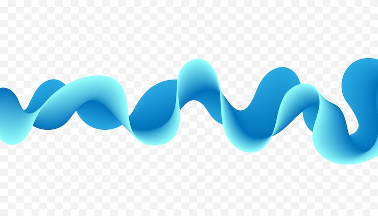 Vettore abstract blue wave lines pattern su sfondo trasparente moderna tecnologia banner carta da parati