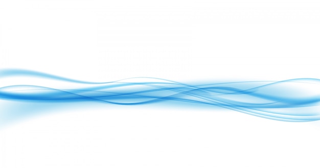 Abstract Blue Wave su sfondo bianco