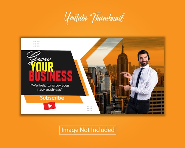 Abstract Business Youtube Video Thumbnail Design Template o Web Banner Template