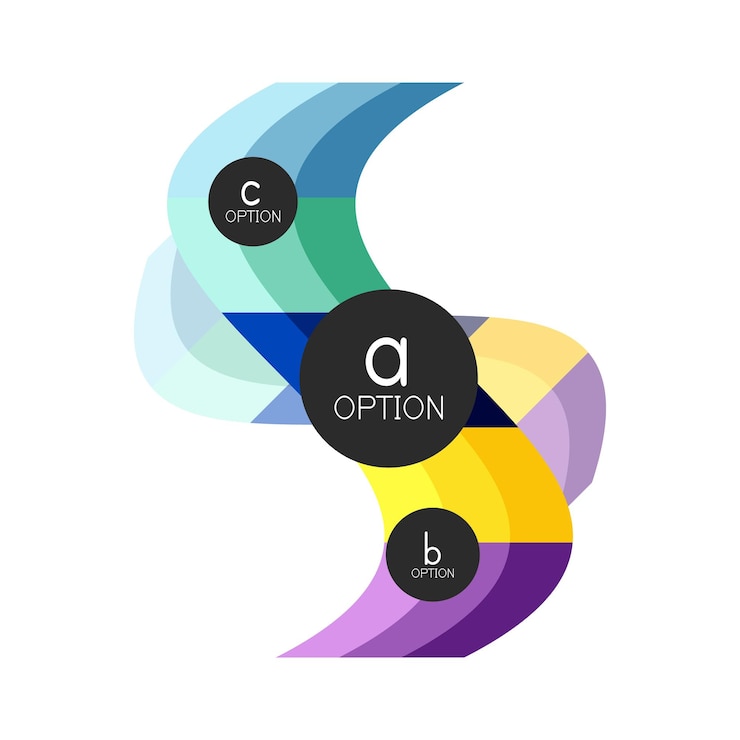 Vettore abstract colorato opzione geometrica infografica modello di progettazione con esempio opzioni abc sfondo astratto per presentazione aziendale o banner informativo