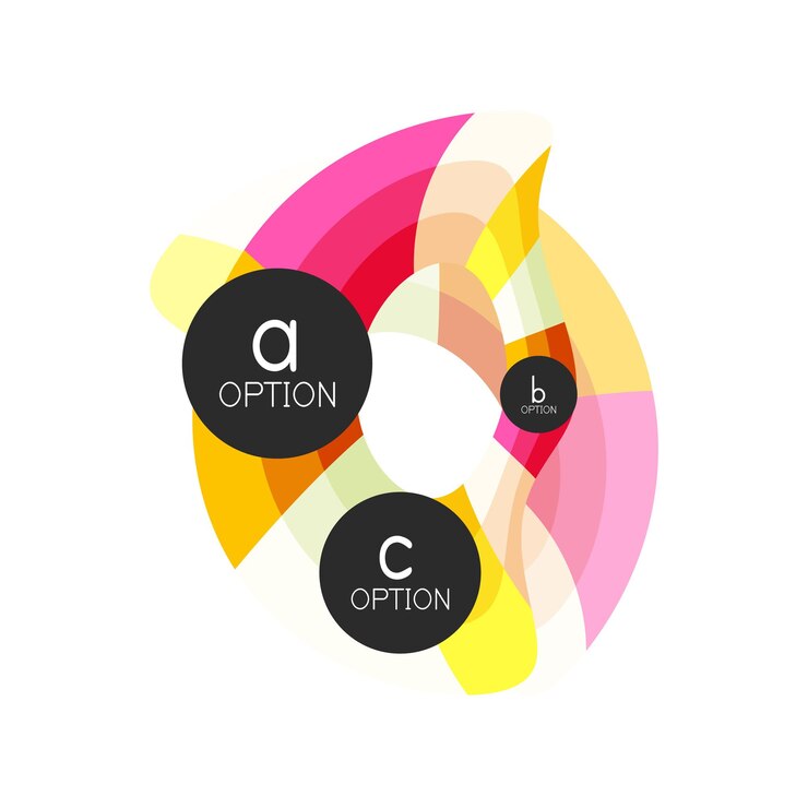 Vettore abstract colorato opzione geometrica infografica modello di progettazione con esempio opzioni abc sfondo astratto per presentazione aziendale o banner informativo