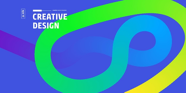 Abstract Colorful Background Design Vector Template Gradient Shapes (Template per sfondi colorati)