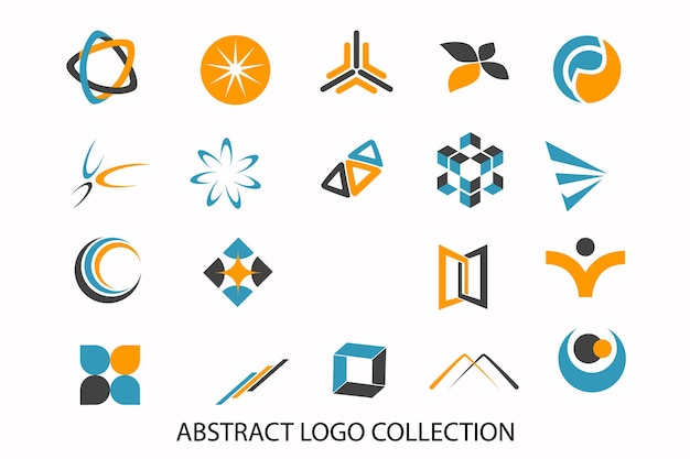 Abstract colorful logo template collection vector logo design (collezione di modelli di logo colorati astratti)