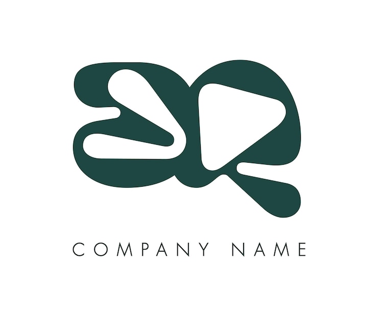 Vettore abstract creativo lettera iniziale bq logo design