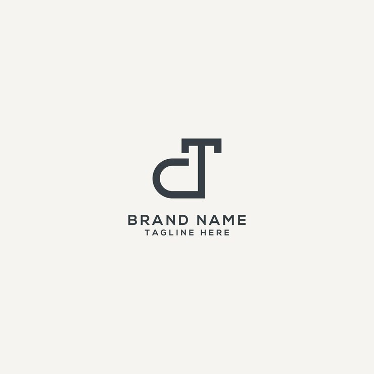 Vettore abstract dt td lettera logo design modello di design logo vettoriale piatto