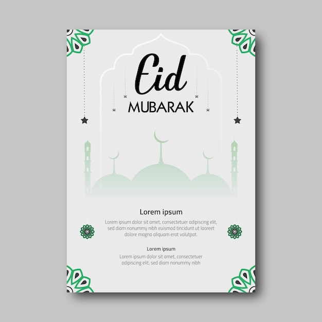 Abstract Eid Mubarak festival decorativo sfondo islamico design