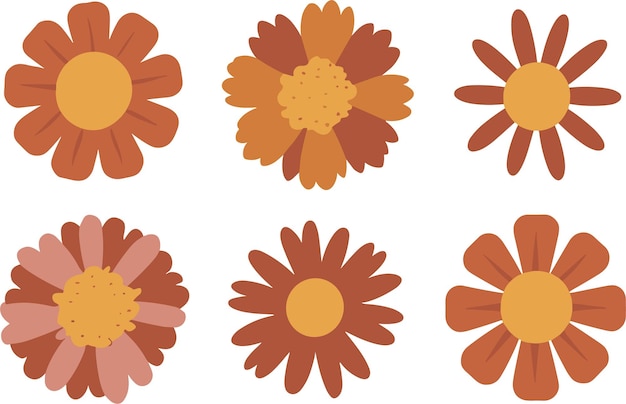 Abstract fiori clipart vettoriale Illustrazione primaverile