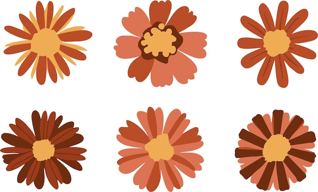 Abstract fiori clipart vettoriale Illustrazione primaverile