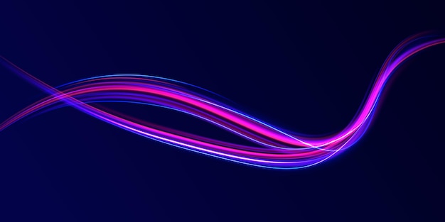 Abstract flare di fuoco traccia lente flare accelerazione velocità movimento sulla strada notturna
