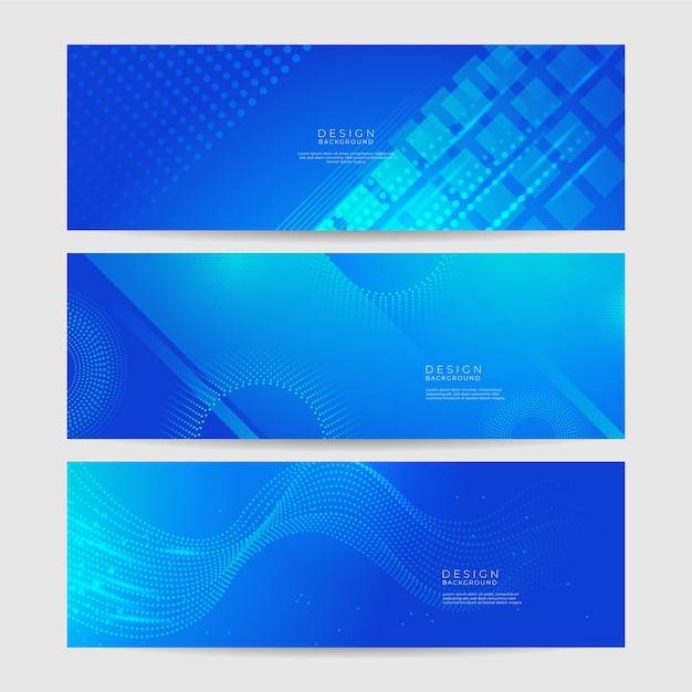 Abstract geometric blue wide background banner layout design Banner di presentazione aziendale con forma geometrica blu Banner lungo vettoriale astratto Banner di sfondo minimo con spazio di copia per il testo