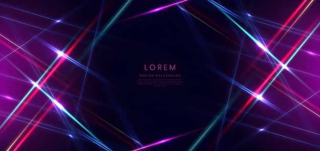 Abstract Geometric Laser Light Background (scenario di luce laser geometrica)