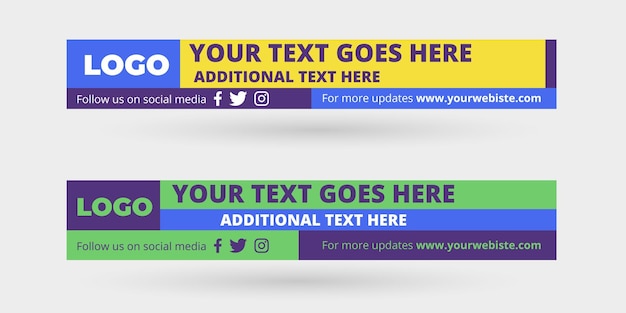 Abstract geometric lower third banner template design vector illustration