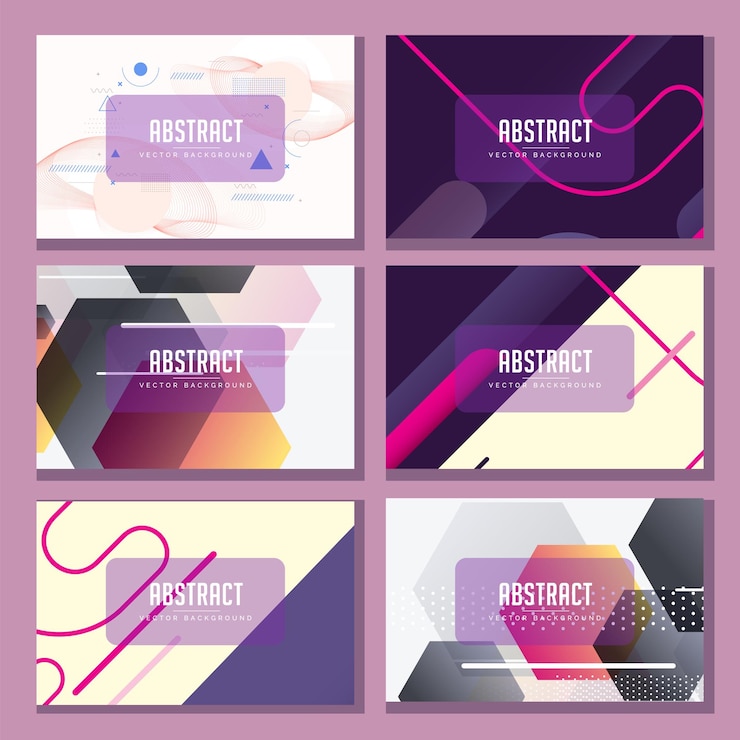 Vettore abstract geometric vector backgrounds set (set di sfondi vettoriali geometrici astratti)