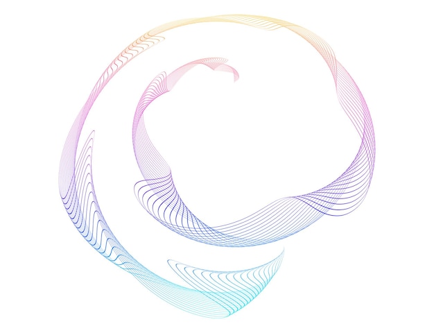 Abstract gradient wave shape with dynamic lines Futuristic digital design big data neural networks blockchain innovation modern backgrounds technology presentations and creative projects