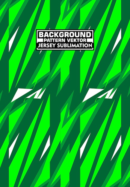 Abstract Green Jersey Sublimation Design for Sports or Esports