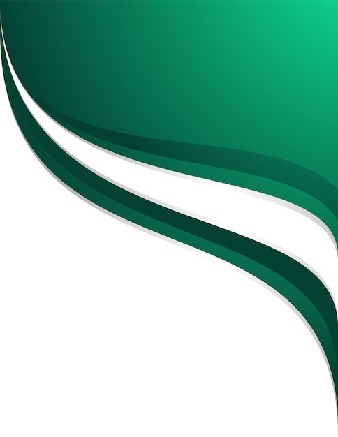Abstract Green Wave Background