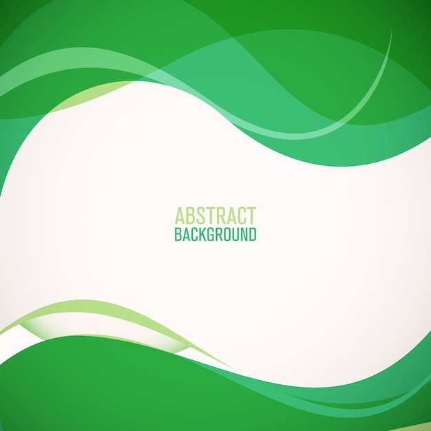 Abstract Green Wave Background