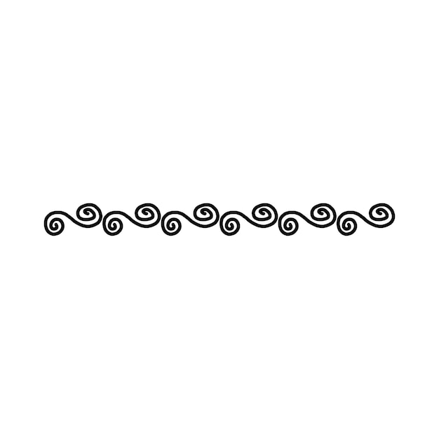 Abstract hand drawn border line vintage doodle art vector scribble brush e stroke pencil elemento di design per il divisore di frame in un'illustrazione glifica