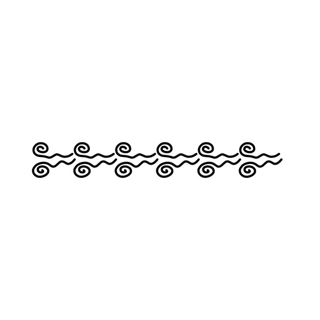 Abstract hand drawn border line vintage doodle art vector scribble brush e stroke pencil elemento di design per il divisore di frame in un'illustrazione glifica