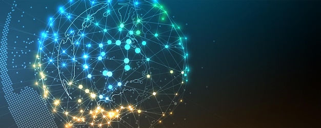 Abstract Intelligenza artificiale Cloud computing Apprendimento automatico Tecnologia sfondo web Concept virtuale sfondo futuristico