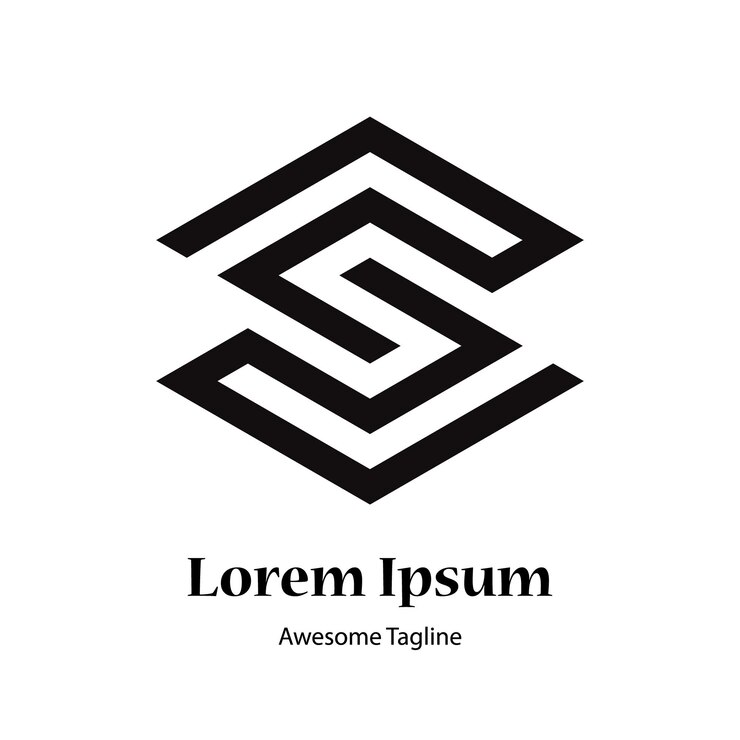 Abstract lettera iniziale D e S modello di progettazione del logo Icon per affari di lusso elegante semplice