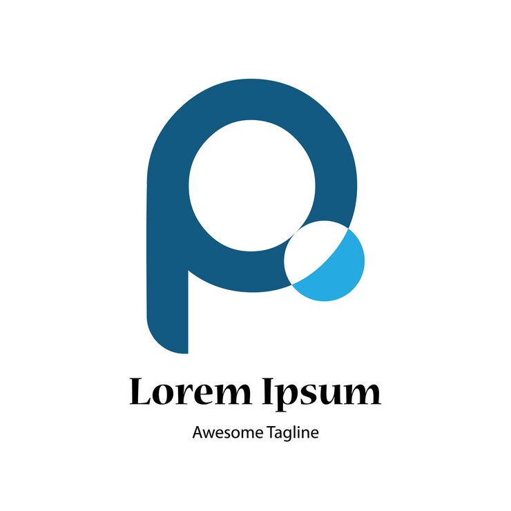 Abstract lettera iniziale P modello di progettazione del logo Icon per affari di lusso elegante semplice
