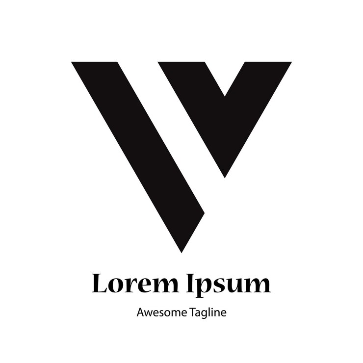 Abstract lettera iniziale V modello di progettazione del logo Icon per affari di lusso elegante semplice