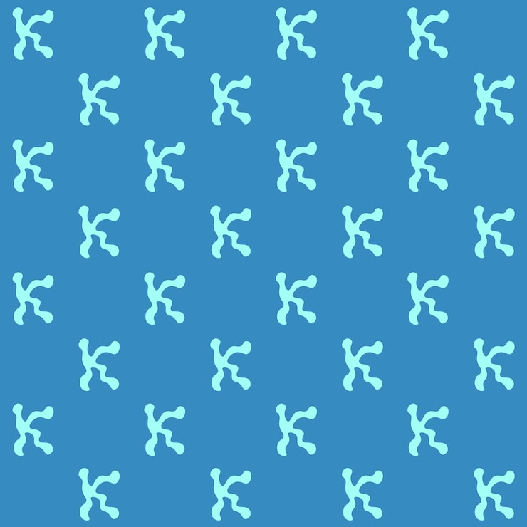 Vettore abstract lettera k fusa vettore disegno senza cuciture