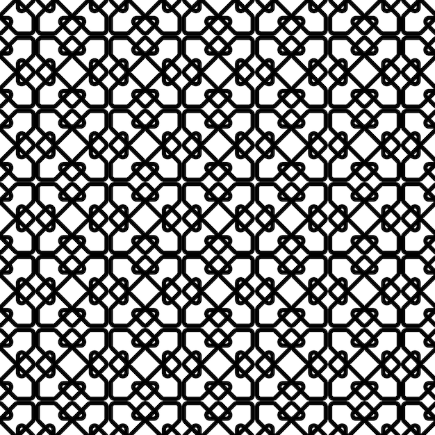 Abstract lineare in bianco e nero di piastrelle a modello vettoriale libero