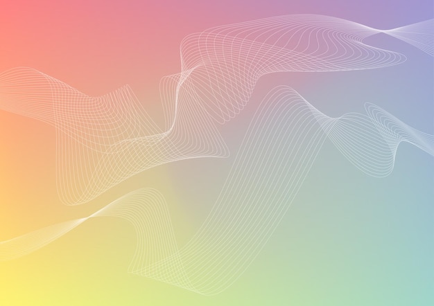 Abstract Linee ondulate e gradiente Una composizione minimalista che mostra linee dinamiche che scorrono