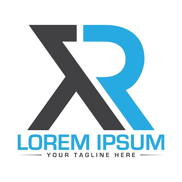 abstract logo xr lettera moderna iniziali del logo xr