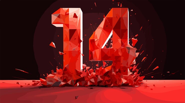 Vettore abstract low poly wrecked red numero uno elemento di disegno