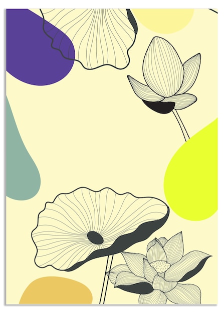 Abstract modern wall art background vector set
