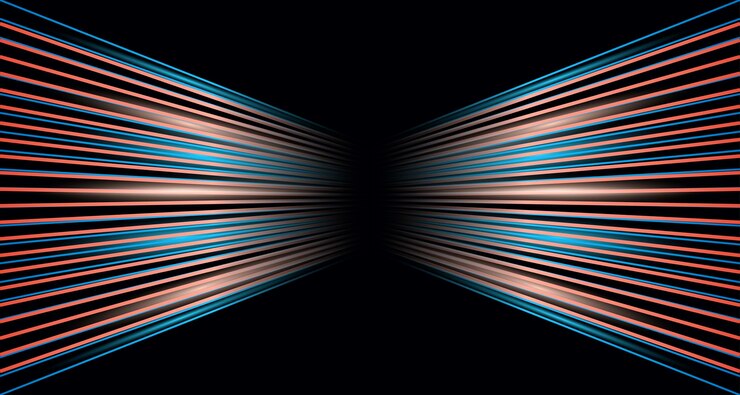 Vettore abstract neon speed lights motion background illustration light render of digital technology