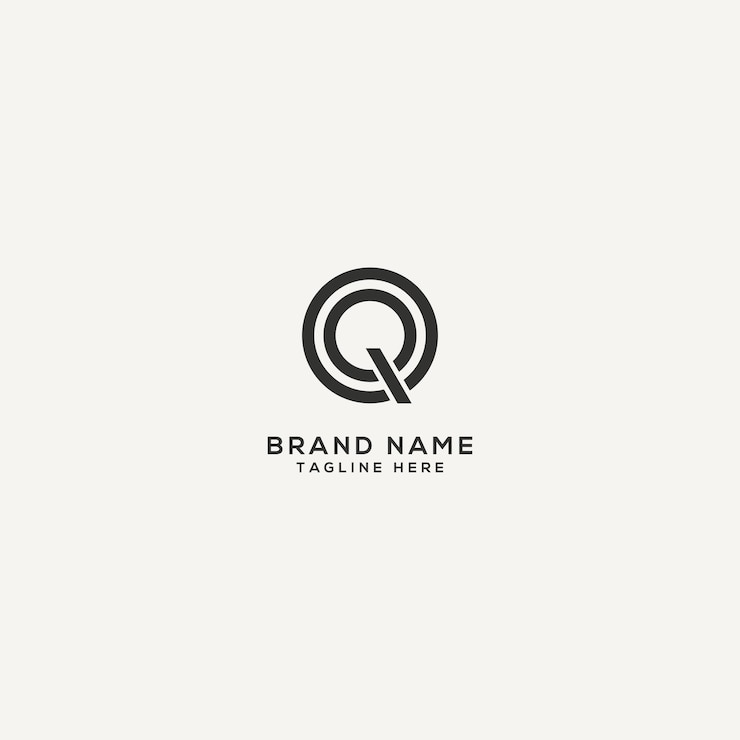 Vettore abstract oq qo letter logo design flat vector logo design template elemento
