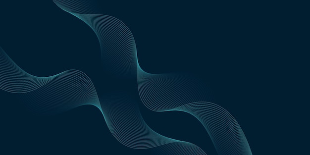 Abstract Particle Flowing Wave Design con angoli acuti e colori contrastanti