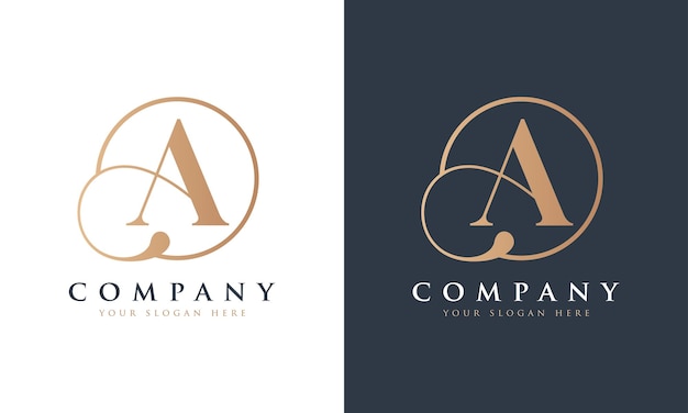 Abstract Premium Royal lusso elegante lettera A logo design