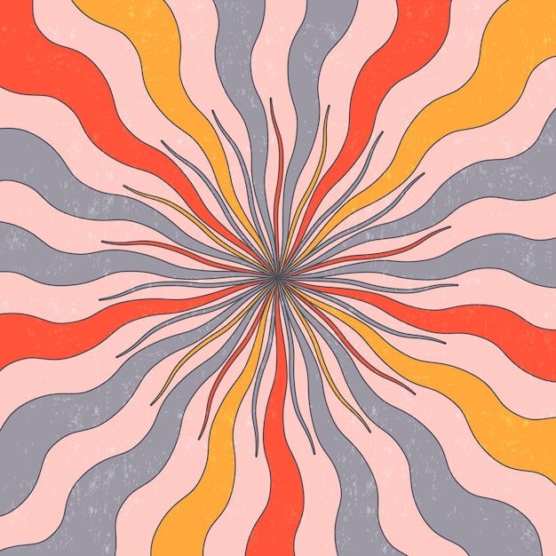 Abstract psychedelic groovy background Vector