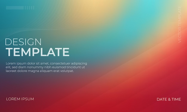 Abstract Red Cyan e Gold Gradient Grainy Texture per disegni creativi