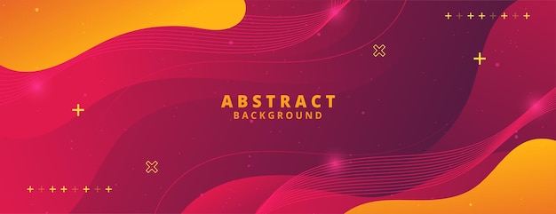 Abstract Red Fluid Wave Banner Template Vector