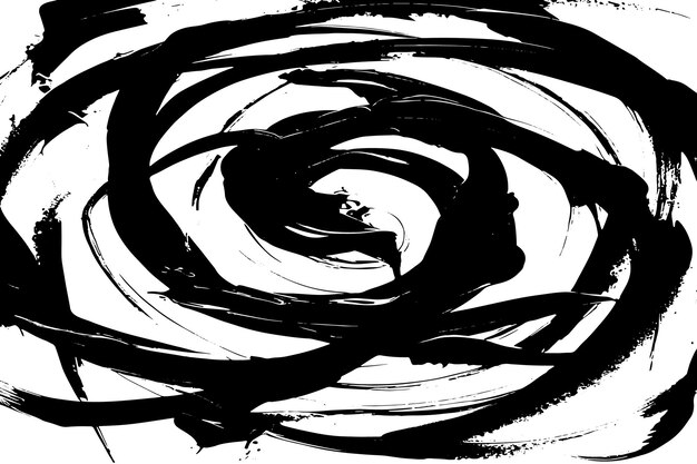 Abstract Strokes di inchiostro nero su tela bianca pulita Minimalista sfondo di consistenza vettoriale